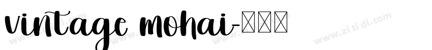 vintage mohai字体转换